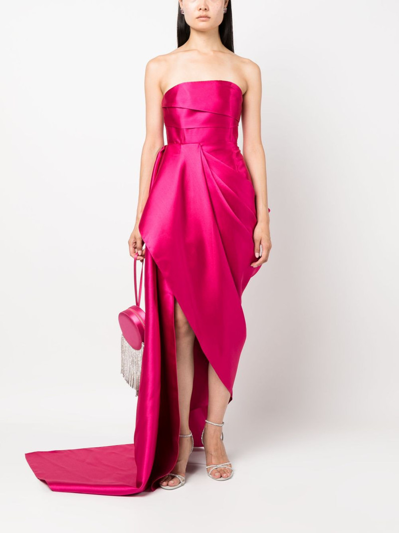 SOLACE LONDON The Raya draped satin gown outlook
