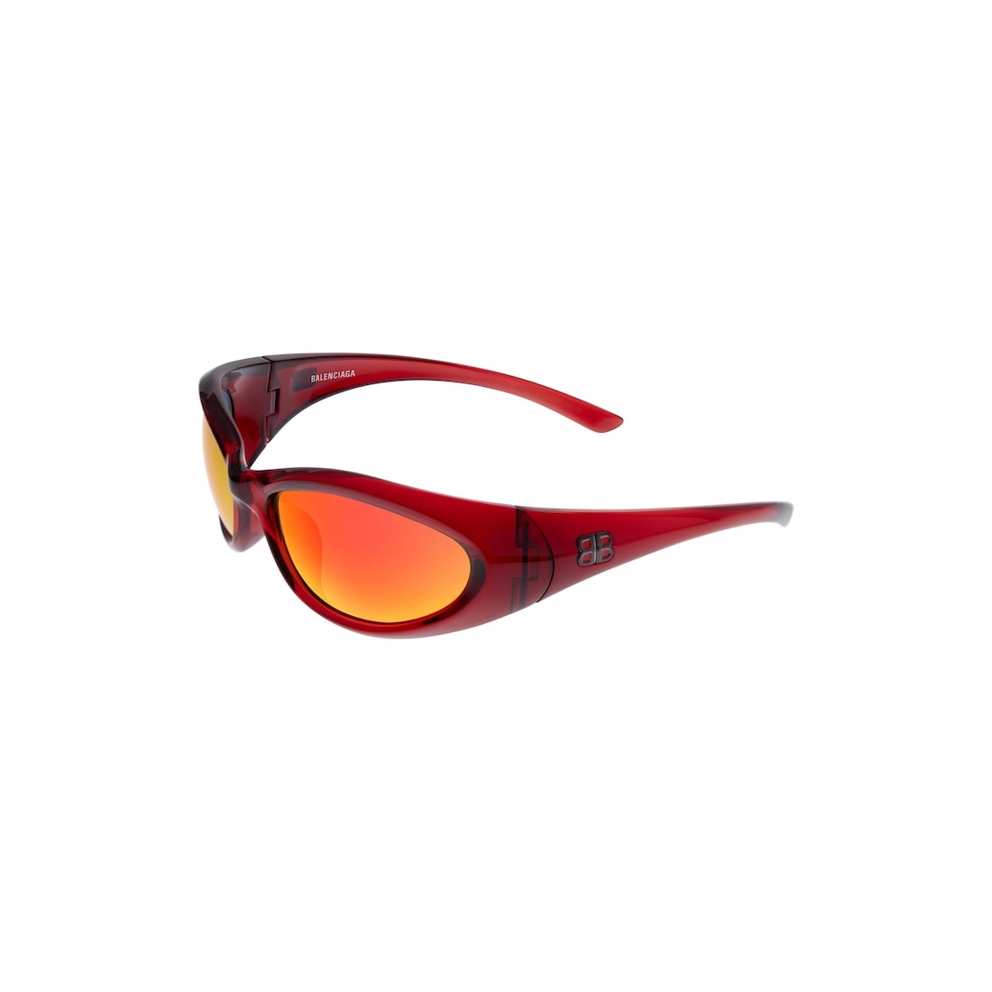 BALENCIAGA Blade Rectangle Sunglasses Red | thewebster