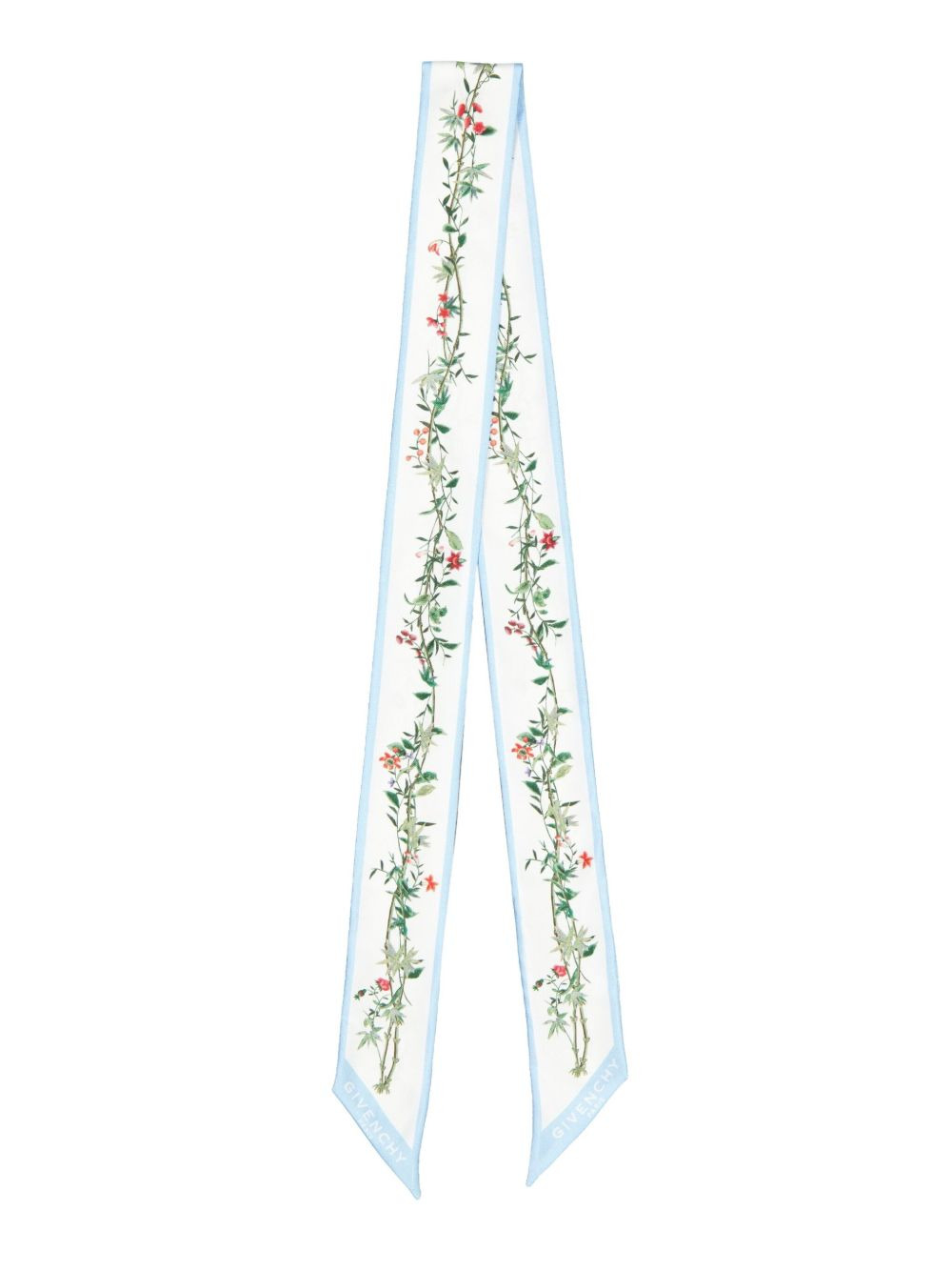 floral-print silk scarf - 2