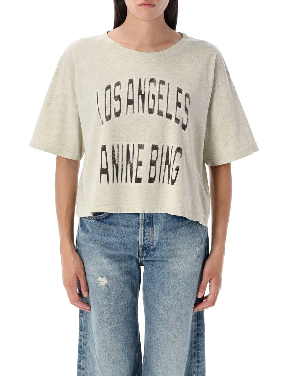 Anine Bing Johnny Cropped T-Shirt - 1