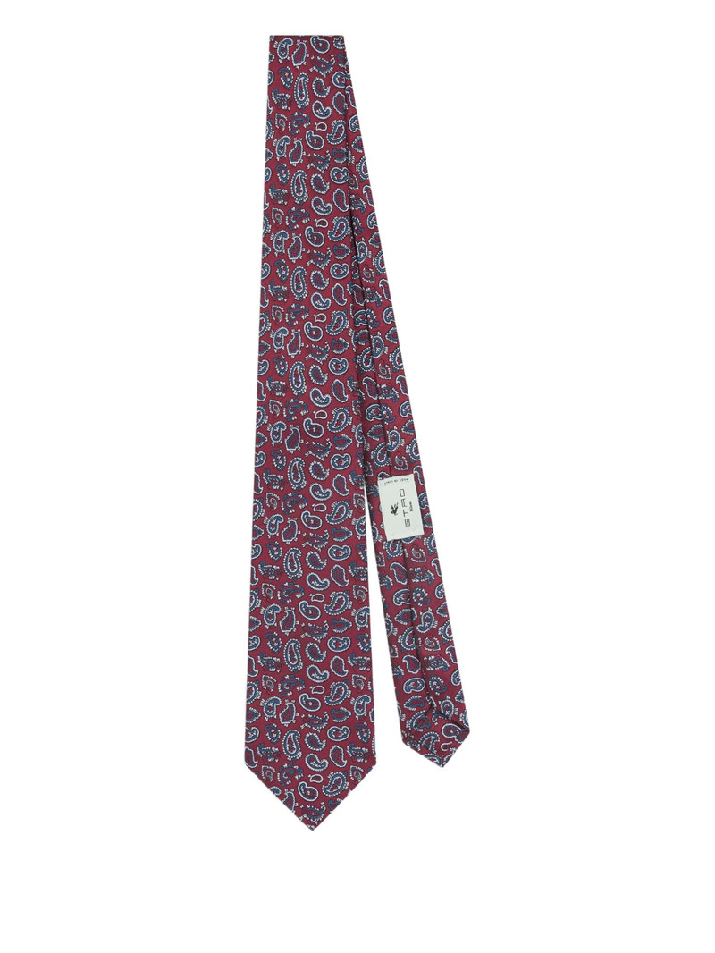 Etro Jacquard Paisley Silk Tie 1