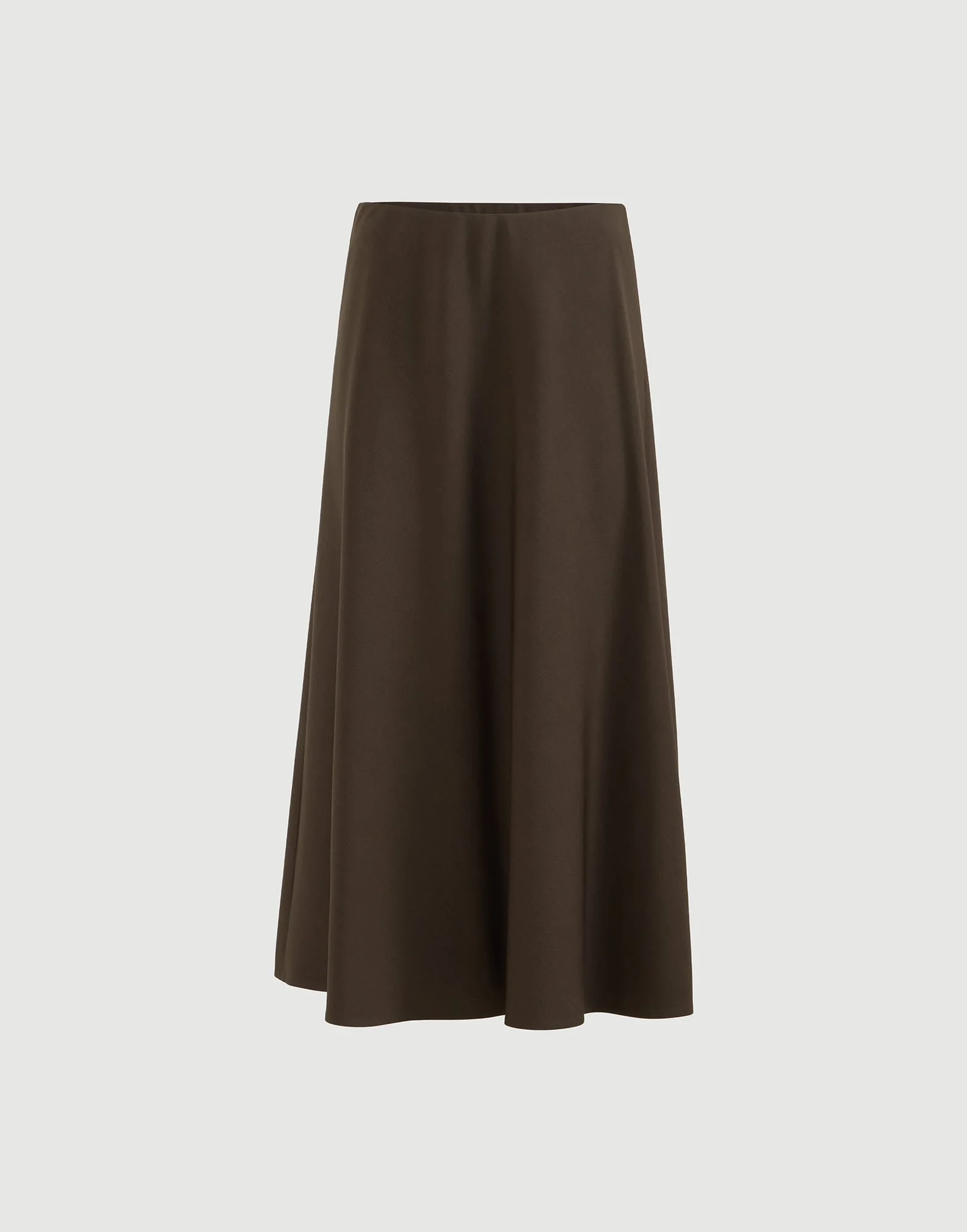 Comfort virgin wool and viscose twill flute skirt - 1