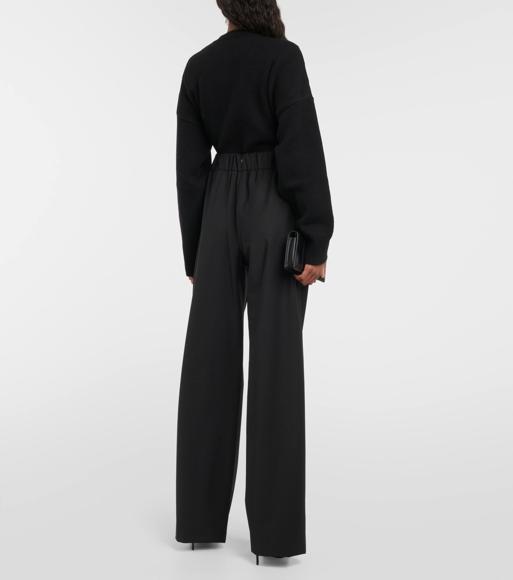 Wool-blend wide-leg pants - 3