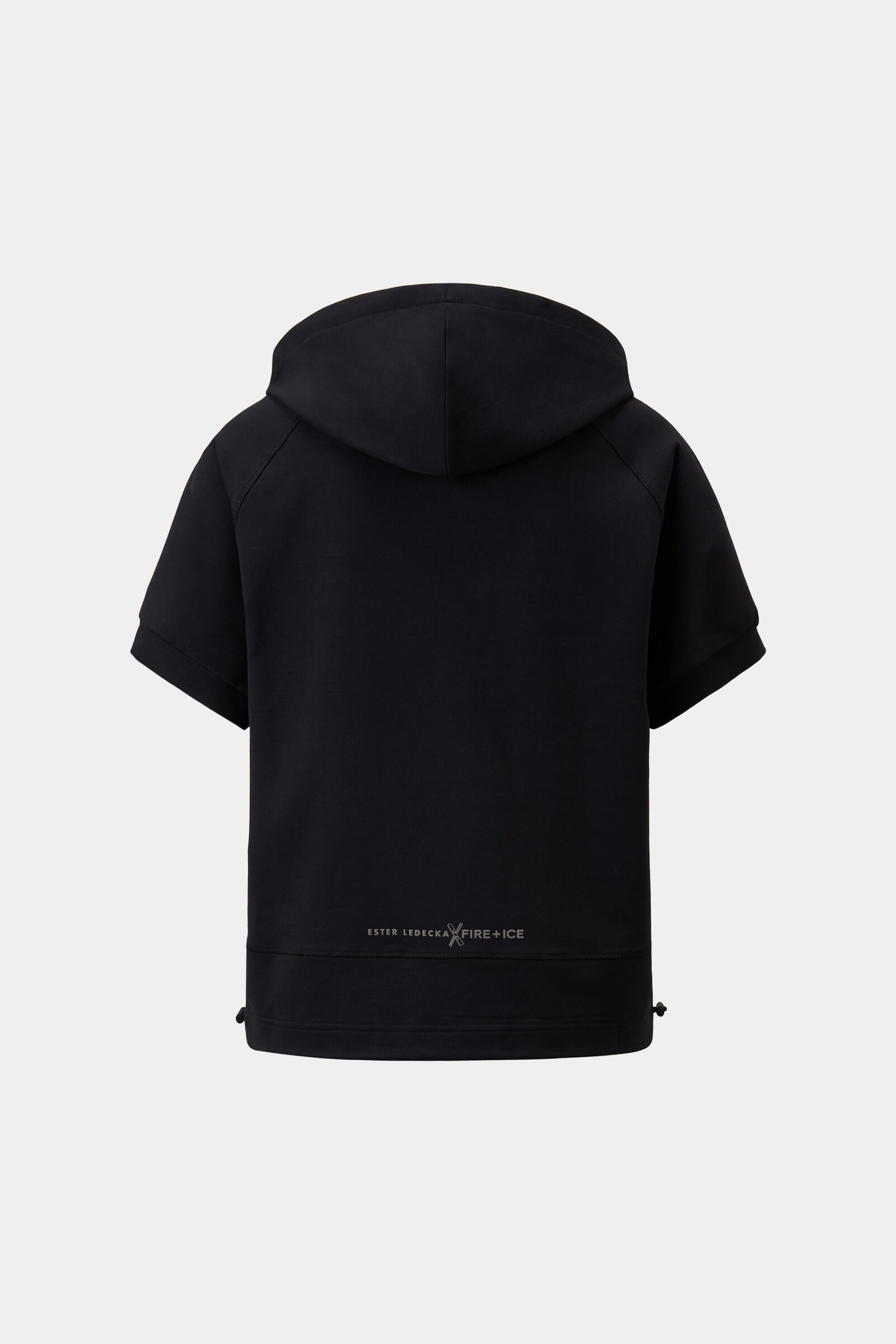 Sharon short-sleeved hoodie in Black - 7