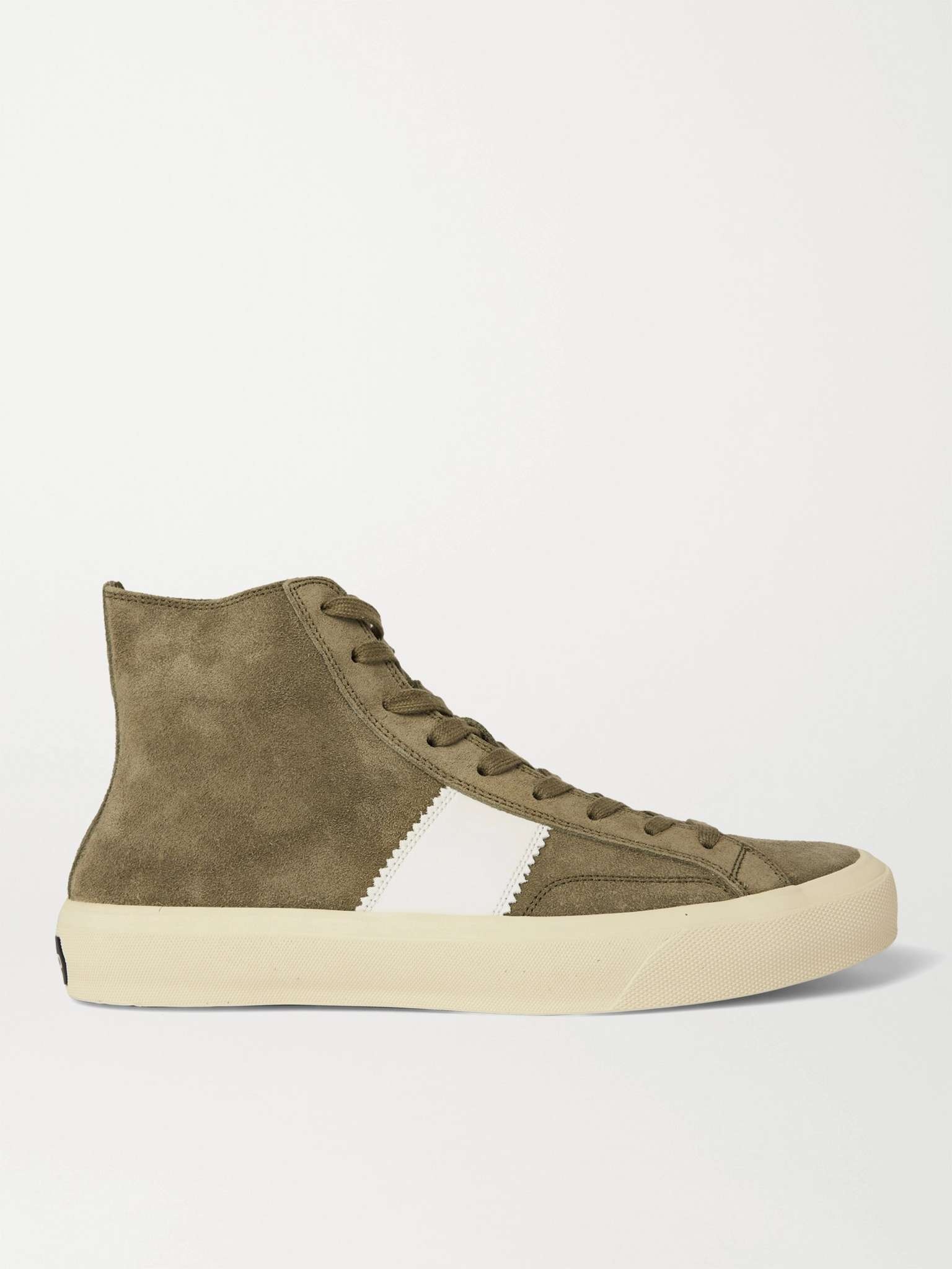 Cambridge Leather-Trimmed Suede High-Top Sneakers - 1