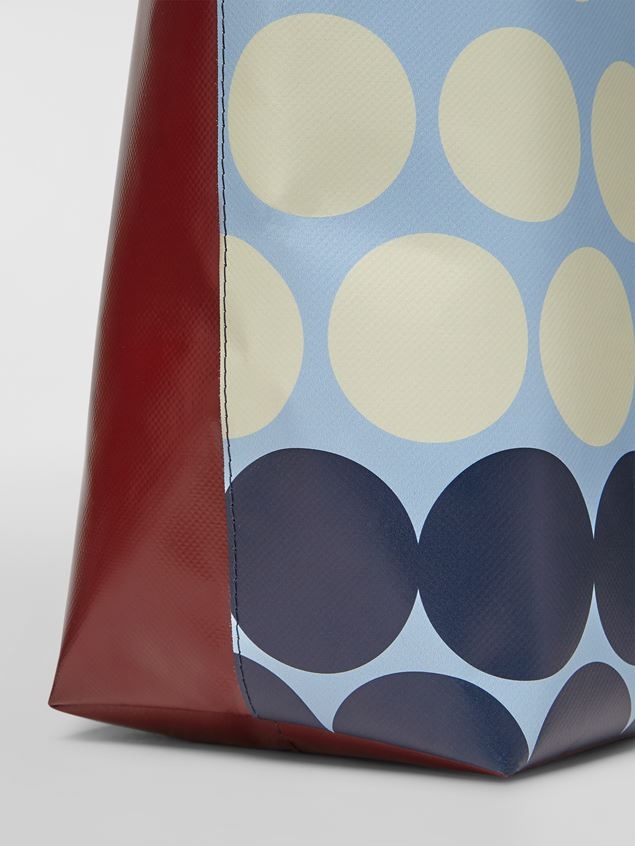 POP POIS PRINT PVC SHOPPING BAG WITH CALFSKIN HANDLES - 4
