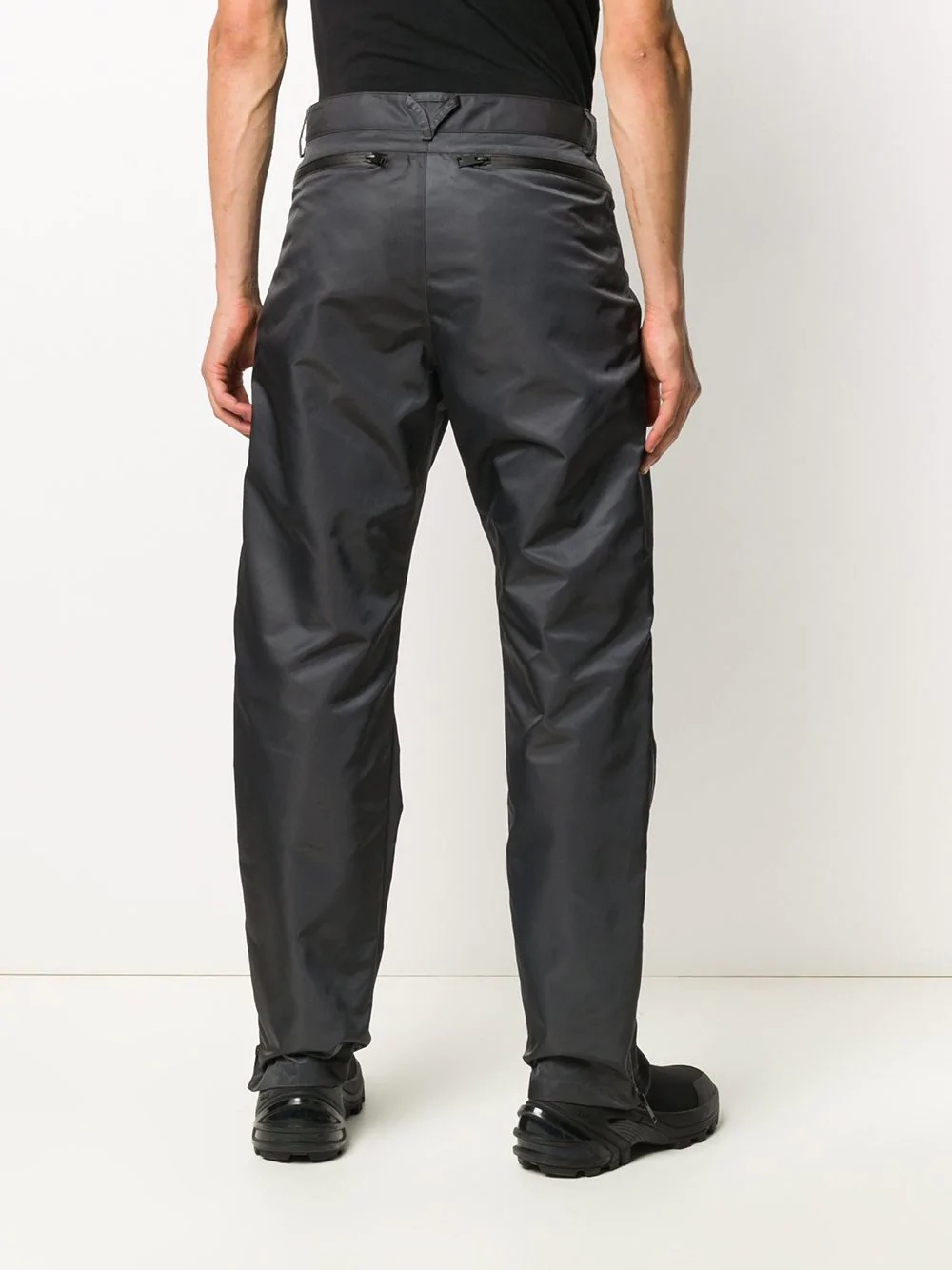 nylon straight-leg trousers - 4