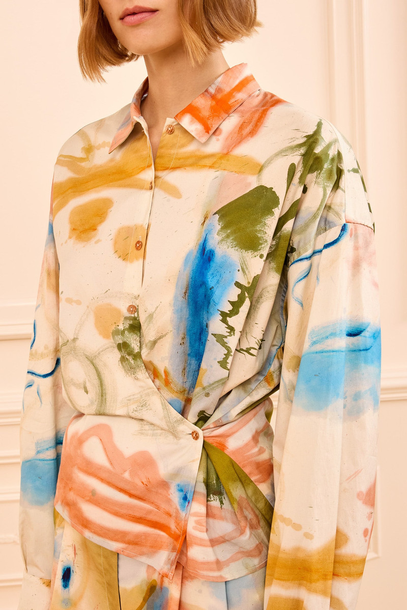 ULLA JOHNSON Artist LS Cotton Blouse outlook