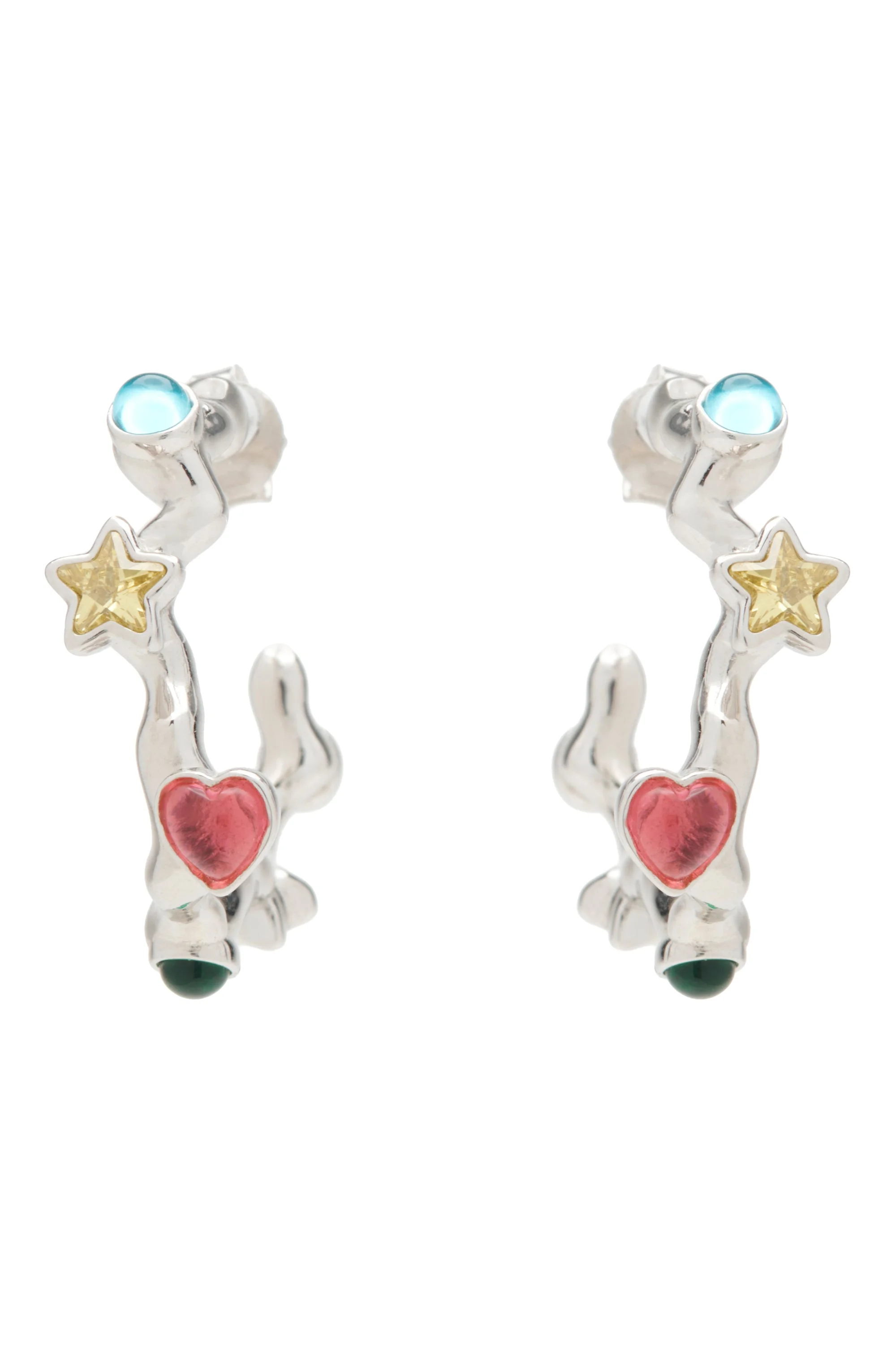 SILVER MULTI FLORENCE EARRINGS - 1