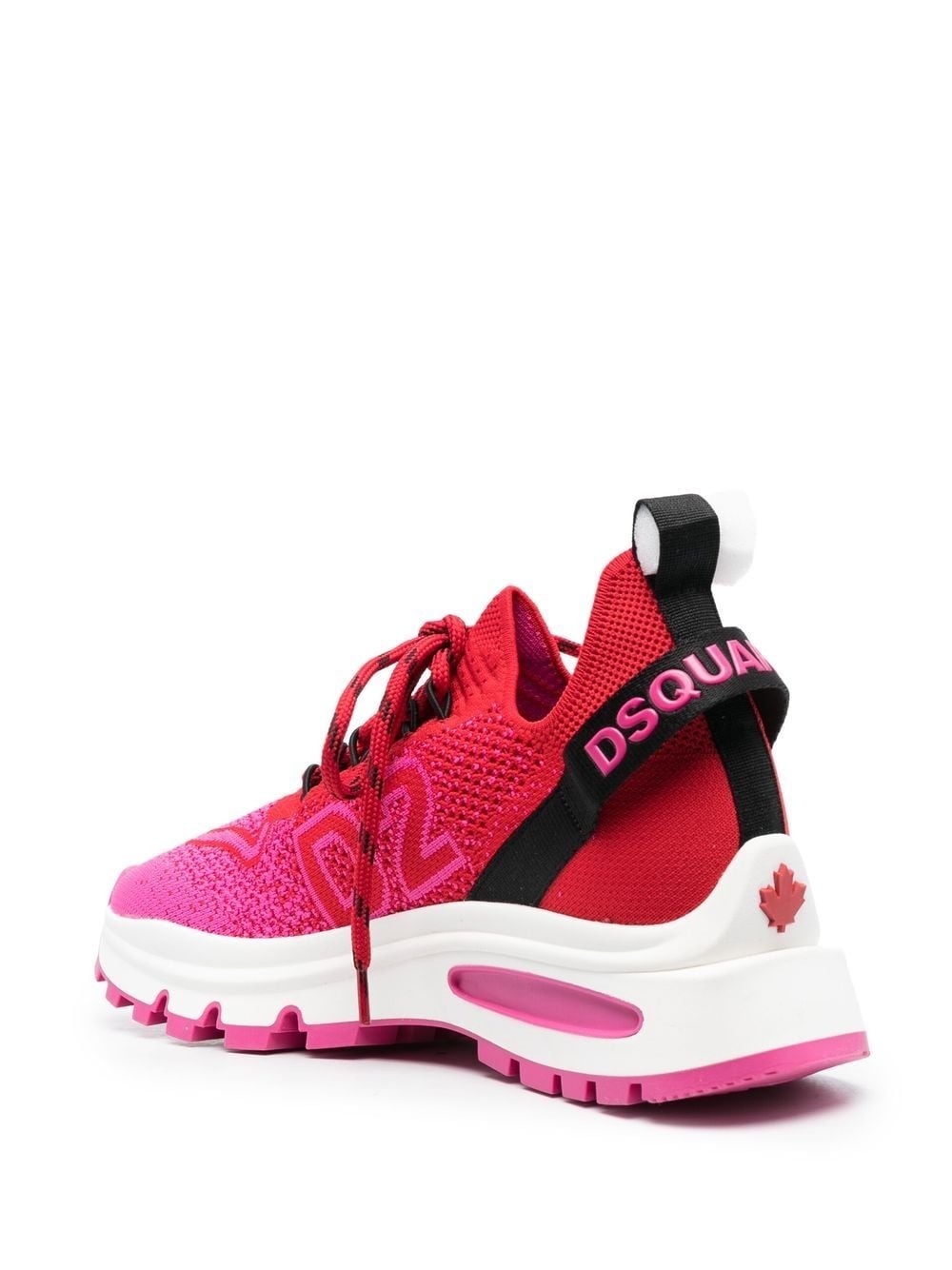 intarsia-knit low-top sneakers - 3