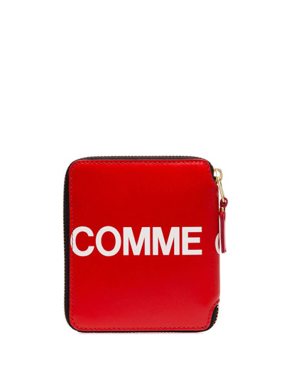 Comme Des Garçons logo print zipped wallet outlook