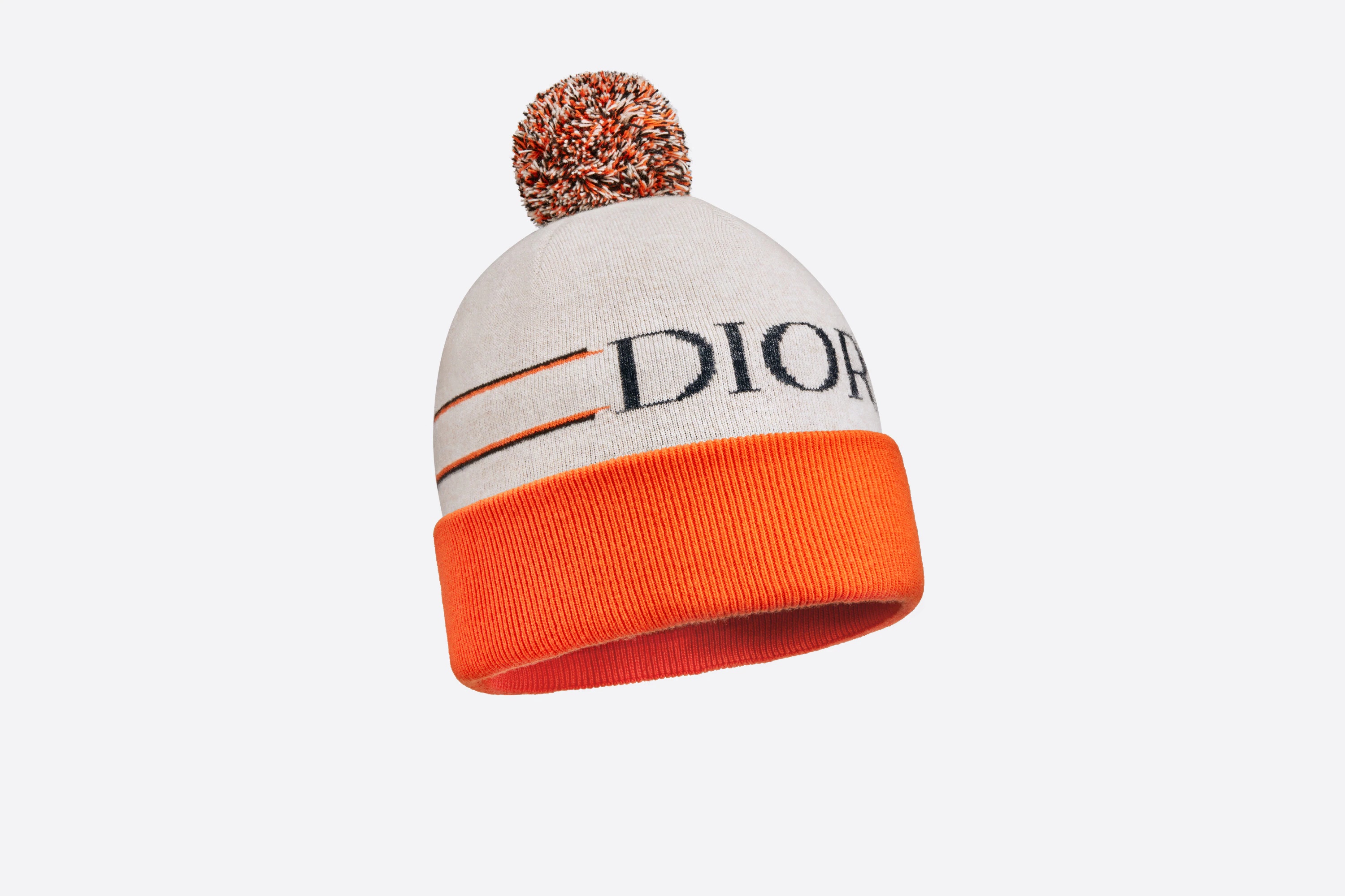 'DIOR' Band Pompon Beanie - 1