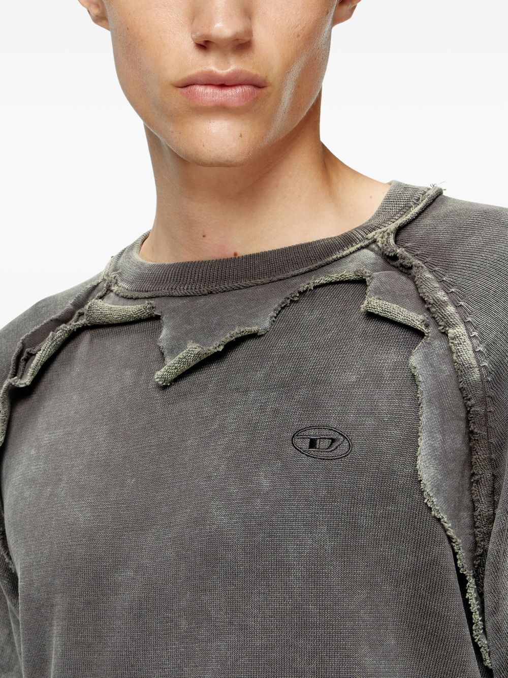 K-Petro frayed ribbed-cuff sweatshirt - 3