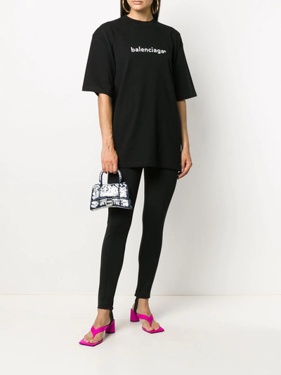 BALENCIAGA oversized logo-print T-shirt outlook