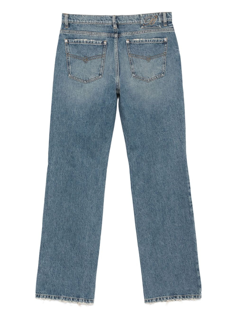 frayed-hem jeans - 2