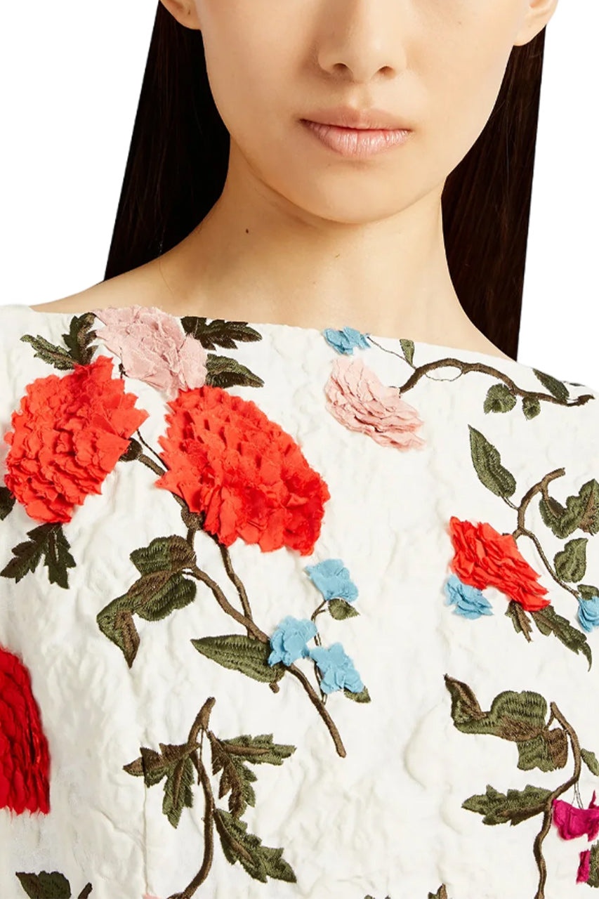 SLEEVELESS BOAT NECK COCKTAIL DRESS - 4