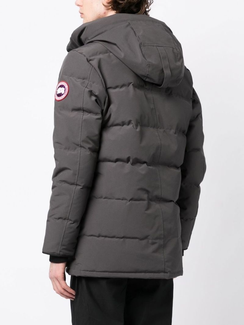 logo-patch padded jacket - 7
