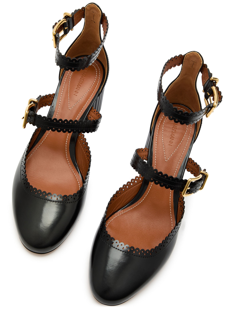 Zimmermann Eddie 55 Glossed Leather Mary Jane Pumps - 3