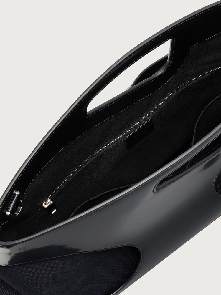 TOP HANDLE BAG WITH CUT-OUT DETAILING - 5