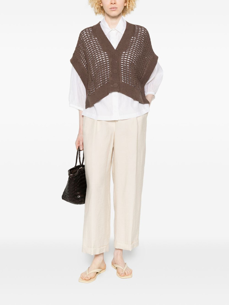 PESERICO open-knit cardigan outlook