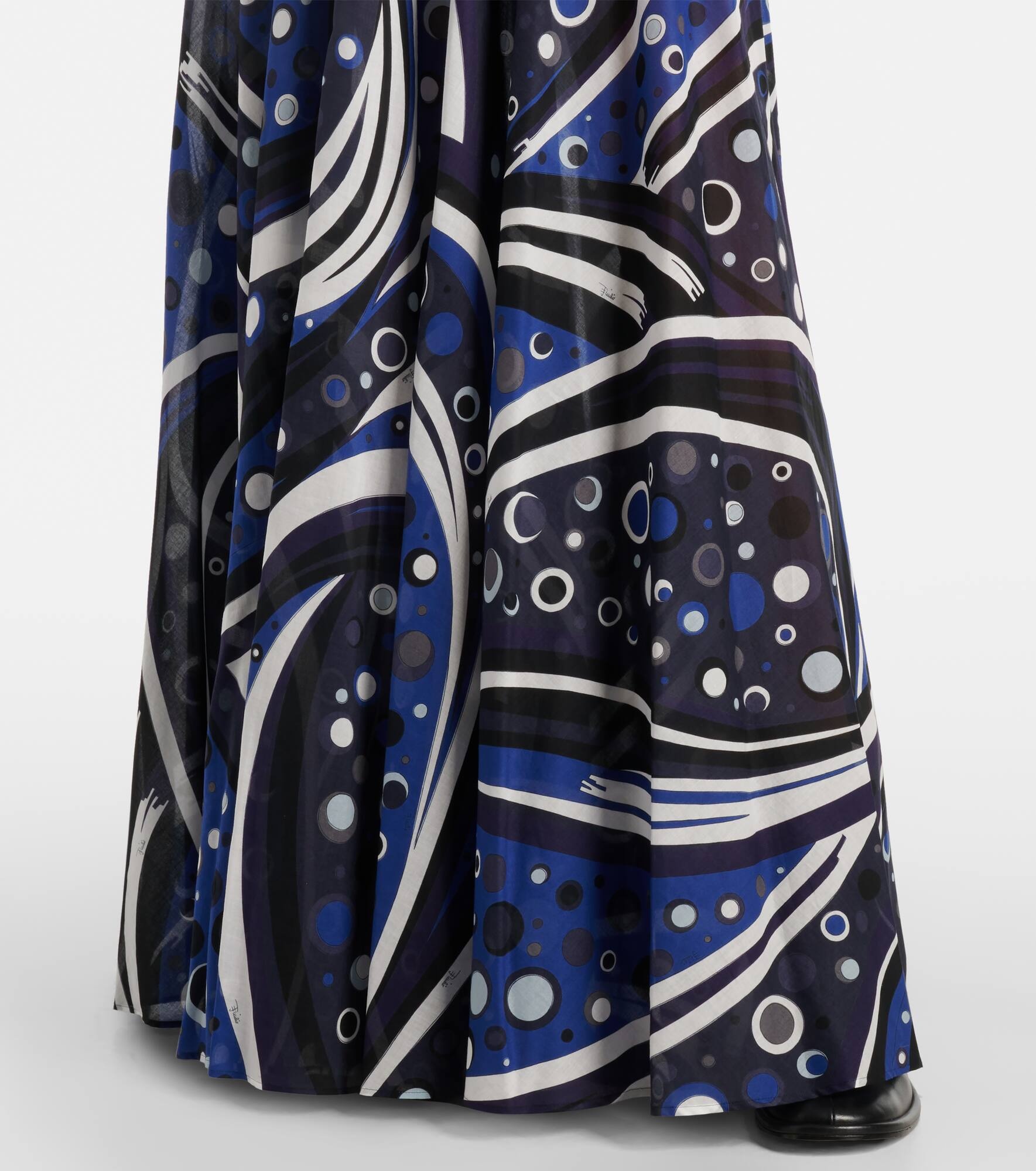 Printed cotton muslin maxi skirt - 5