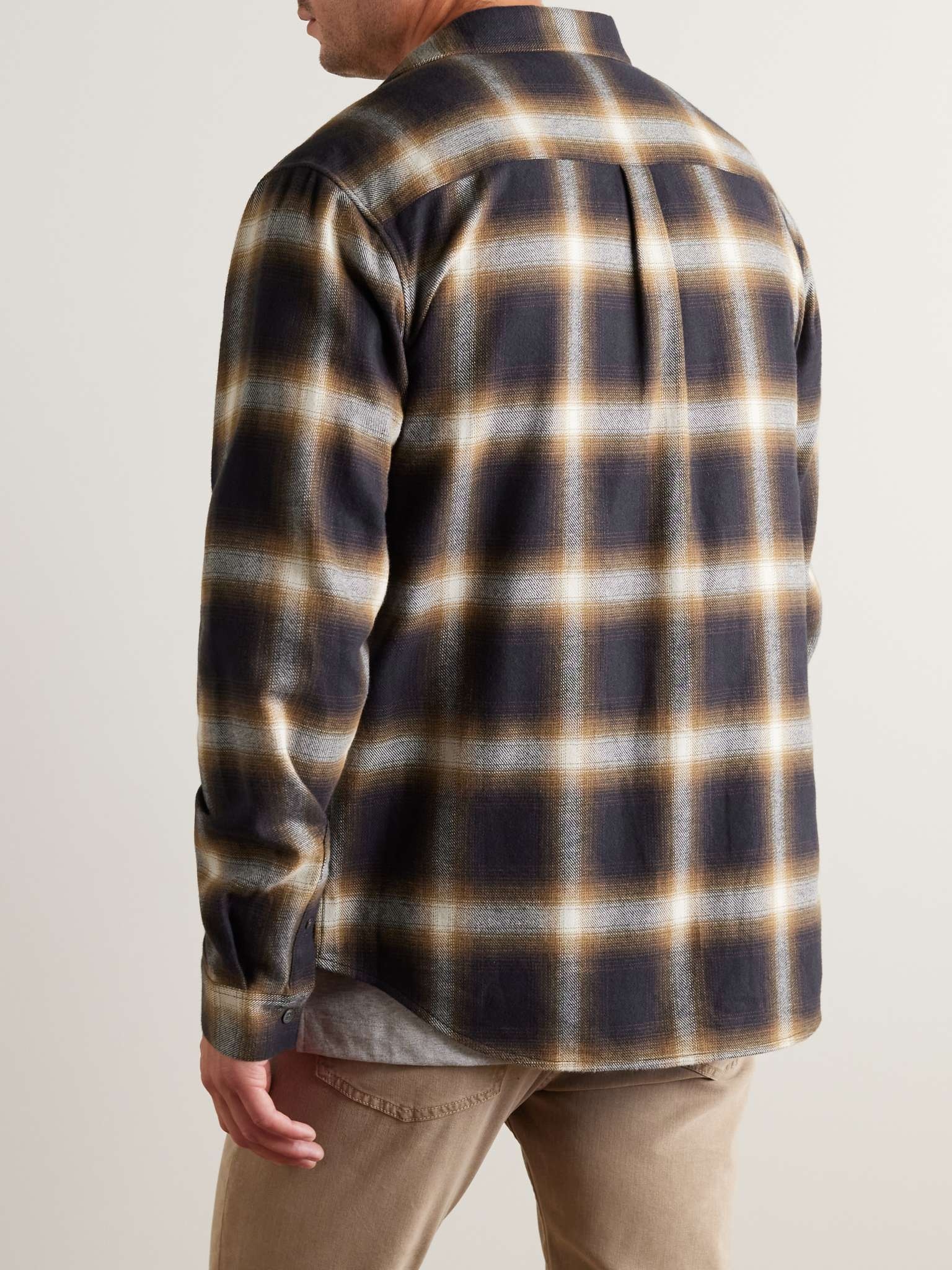 Checked Brushed Cotton-Flannel Shirt - 3