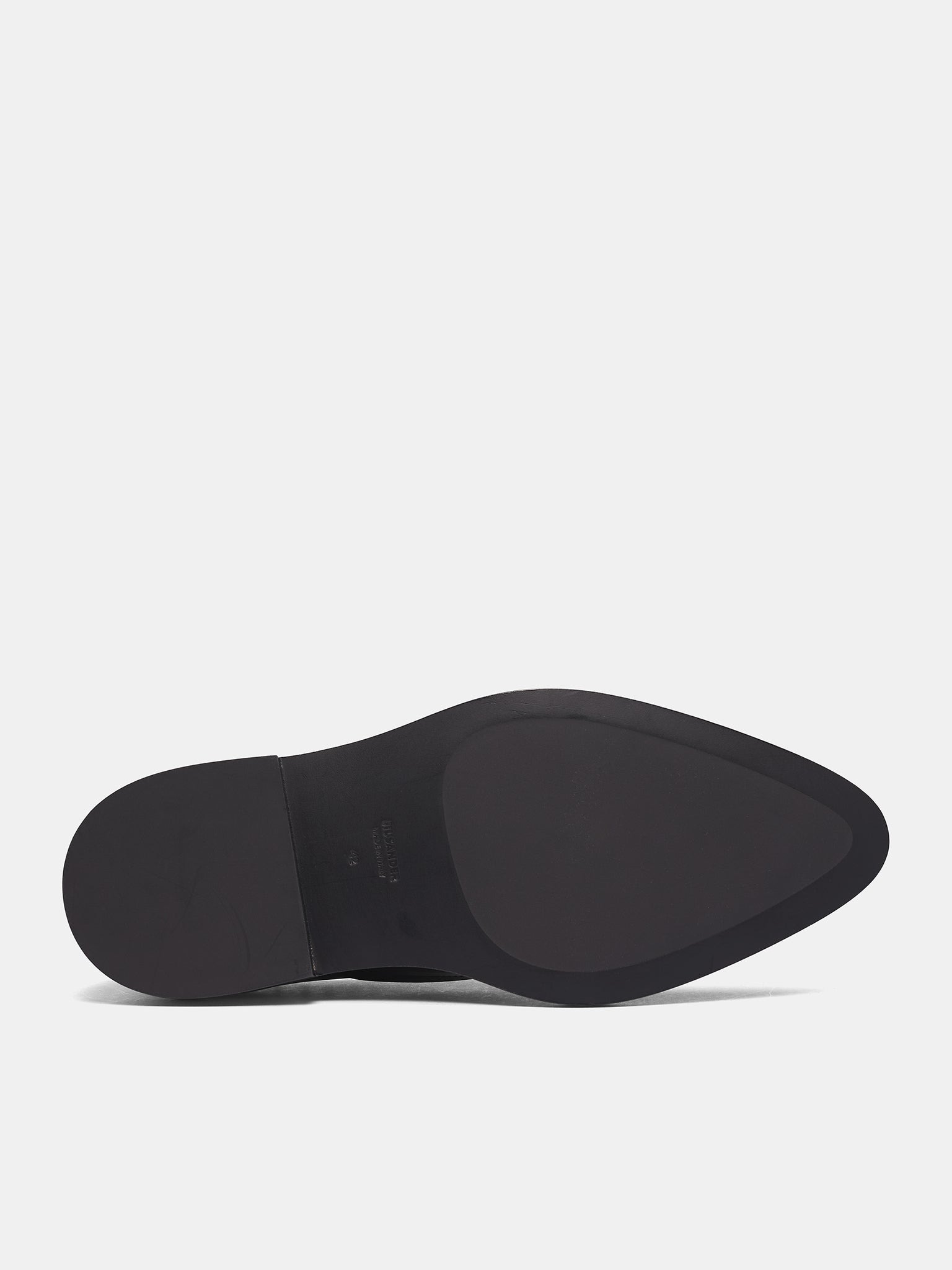 Black Studded Leather Shoes - 6