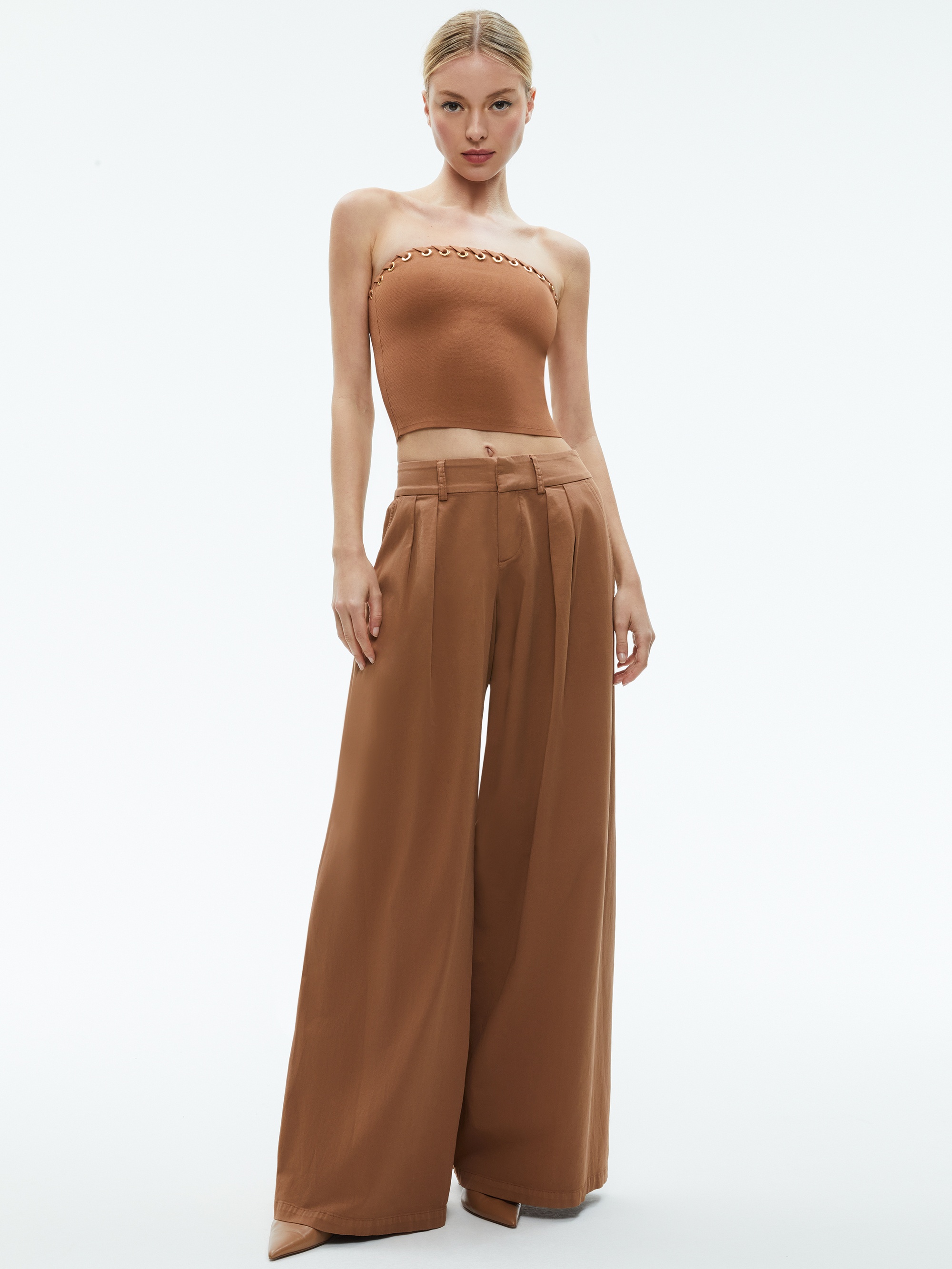 GARBO LOW RISE BAGGY TROUSERS - 3