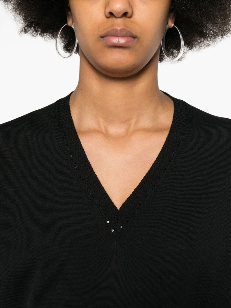 sequin-detailing knitted top 5