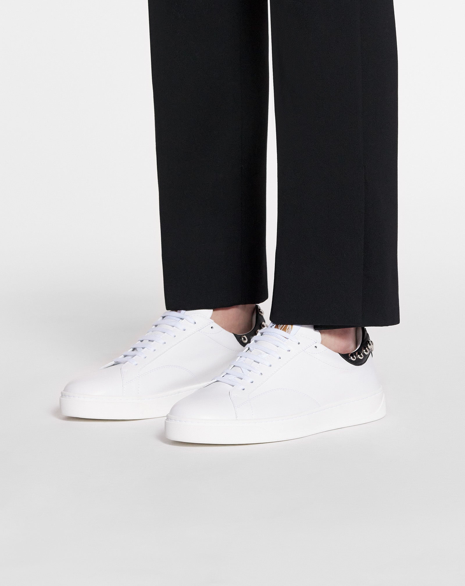 STUDDED LEATHER DDBO SNEAKERS - 6