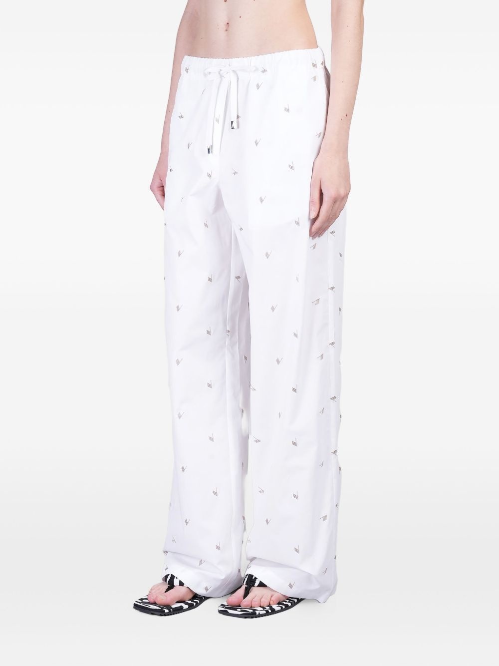 logo-embroidered trousers - 3
