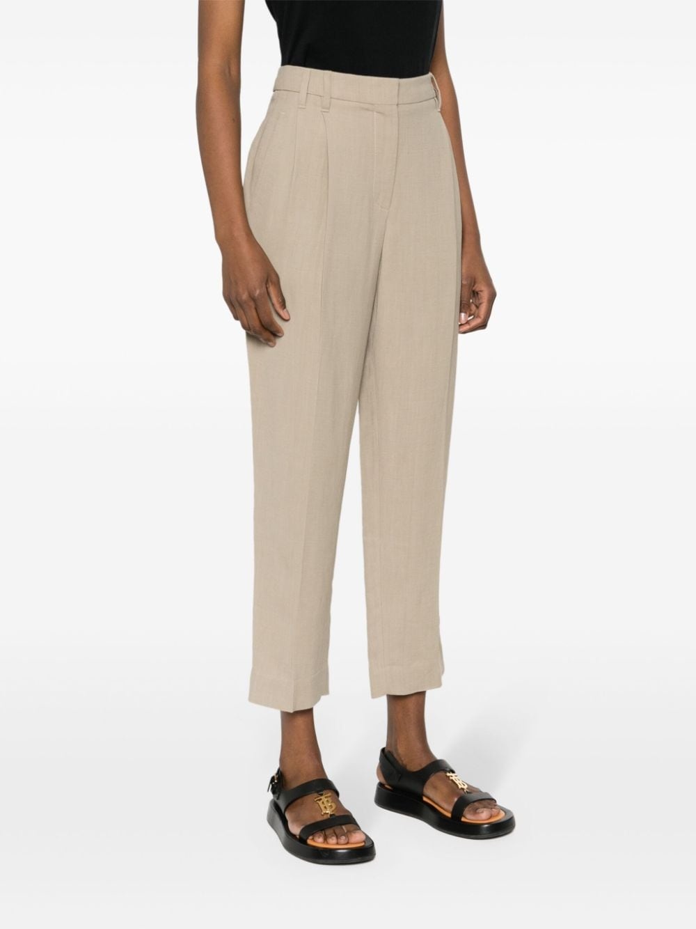 cropped tapered trousers - 3