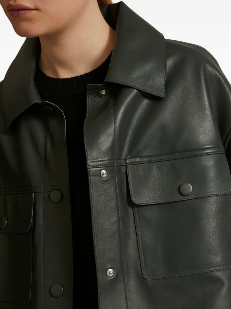 flap-pocket leather jacket 4