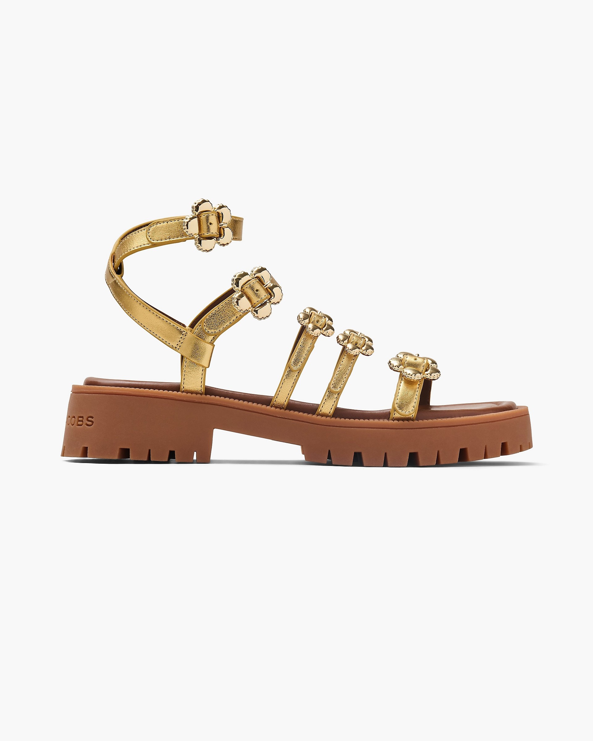 THE METALLIC LEATHER DAISY GLADIATOR SANDAL - 3