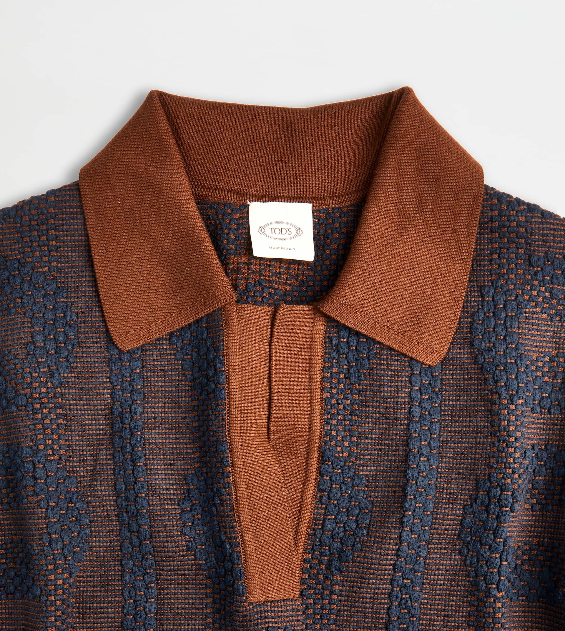 JACQUARD POLO SHIRT - BROWN, BLUE - 6