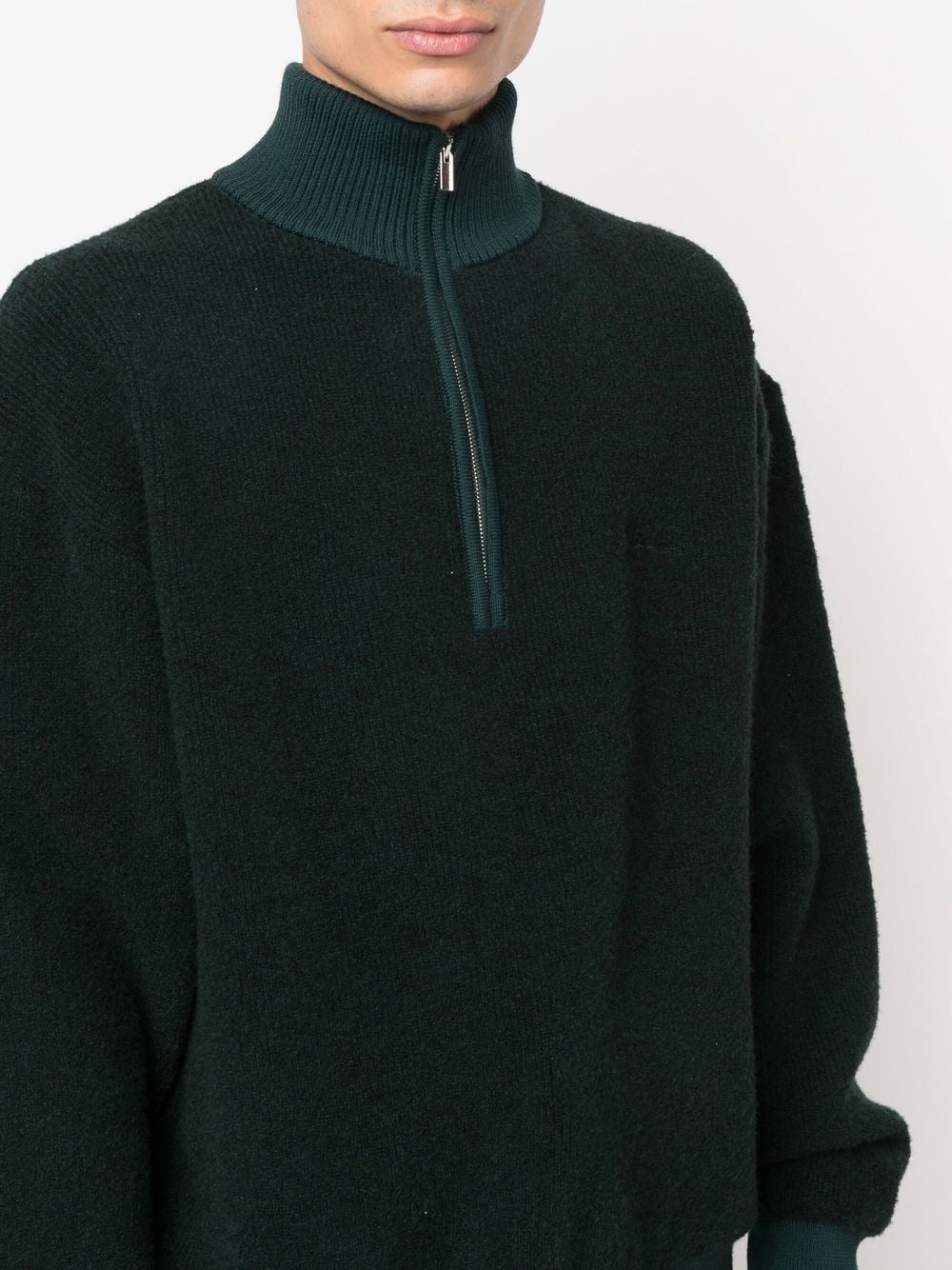 merino wool blend half-zip sweatshirt - 5