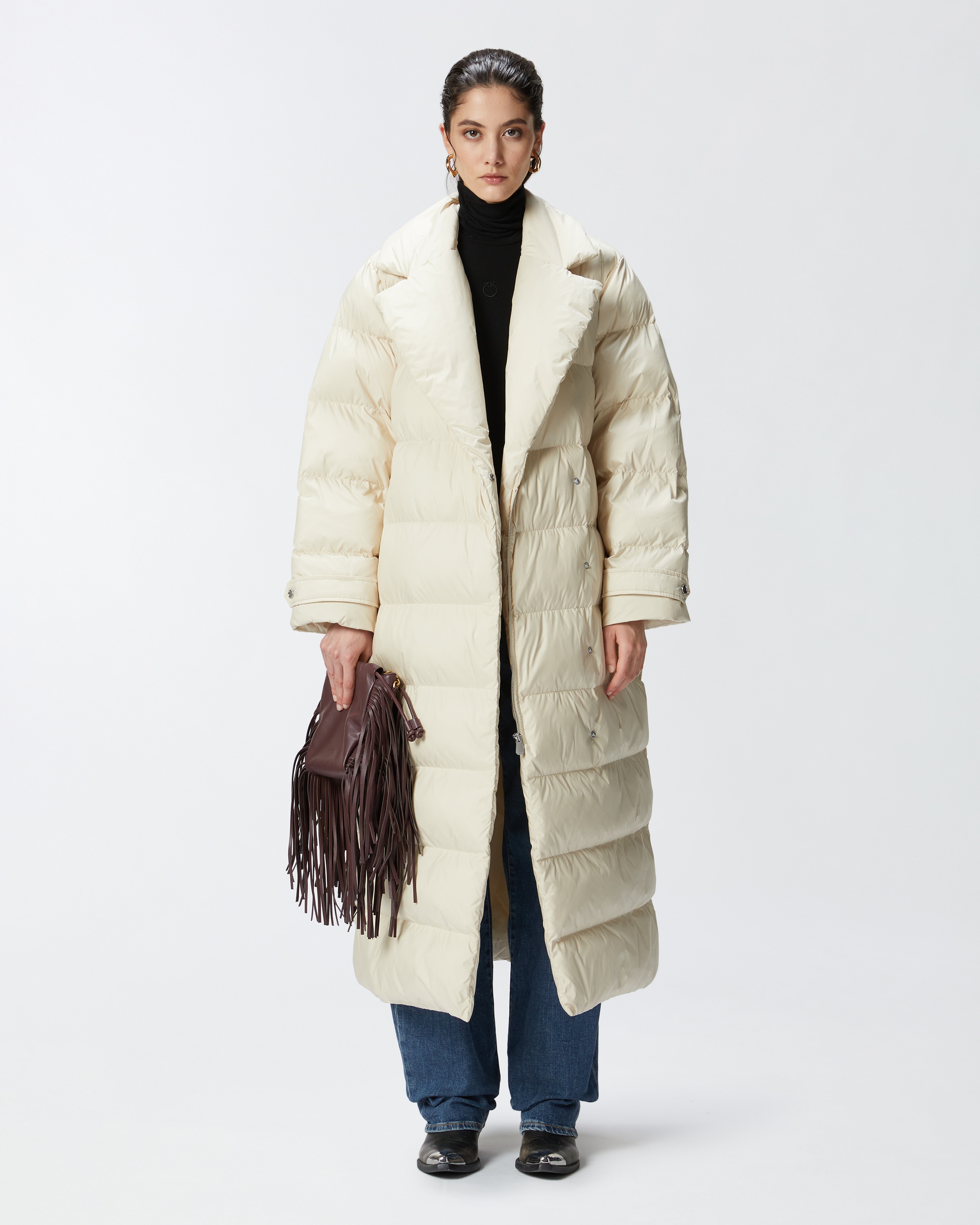 PADDED TRENCH COAT WITH MATCHING BELT - 2