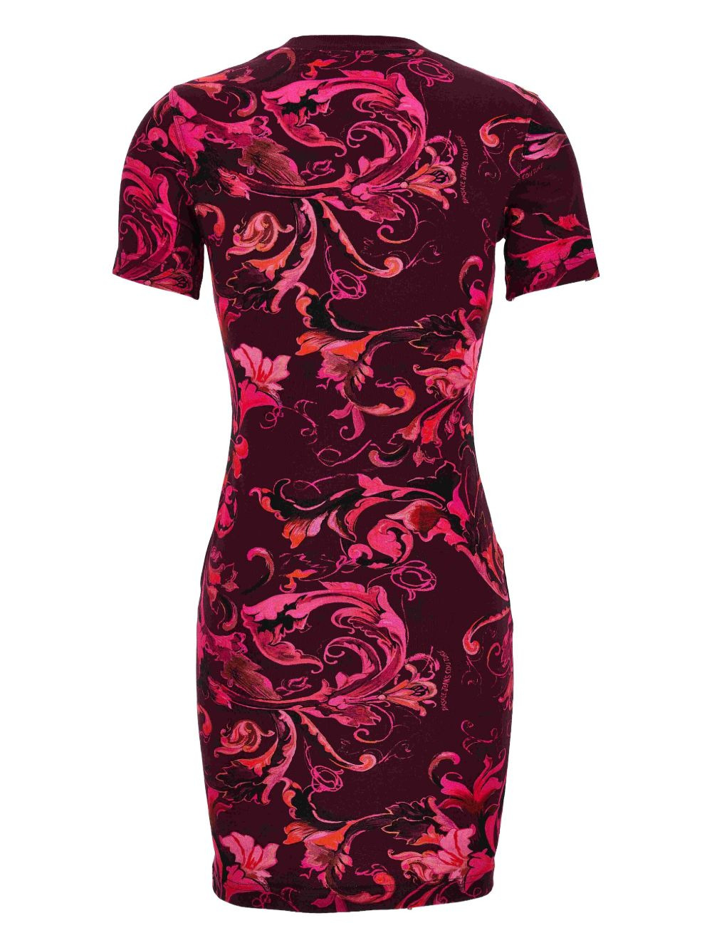 floral-print short-sleeve mini dress - 2