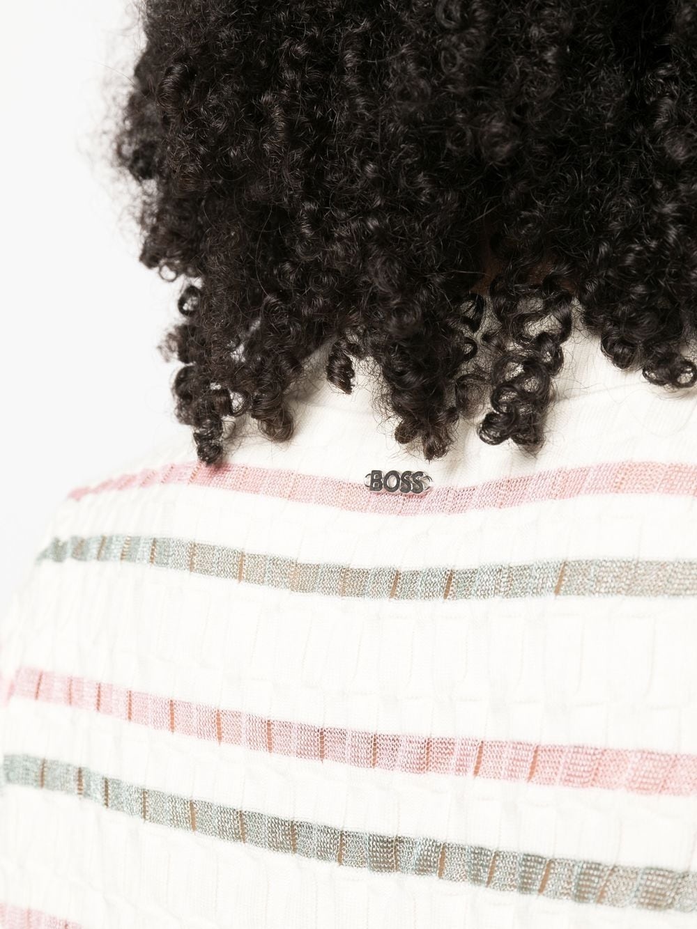 double-striped knitted sweater - 5