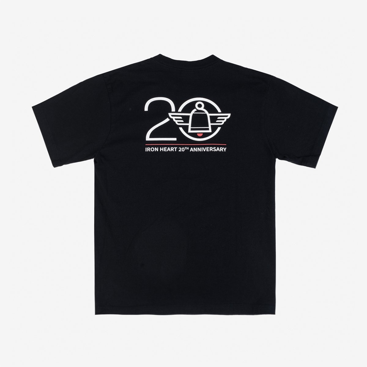 7.5oz Printed "20th Anniversary" Loopwheel Crew Neck T-Shirt - Black - 4