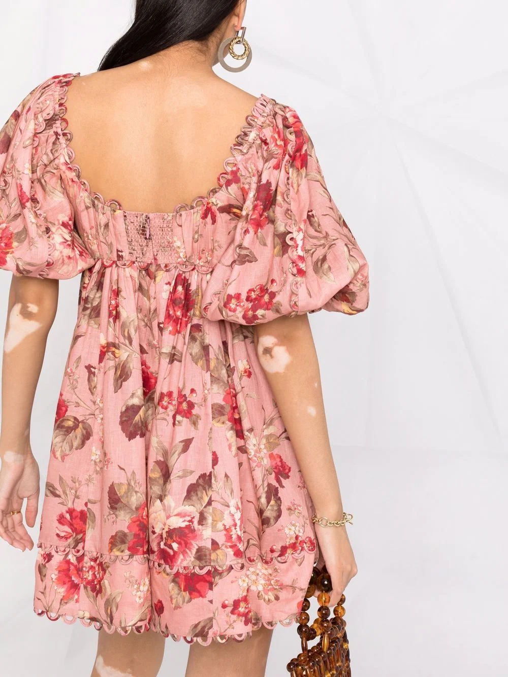 floral-print empire-waist dress - 3