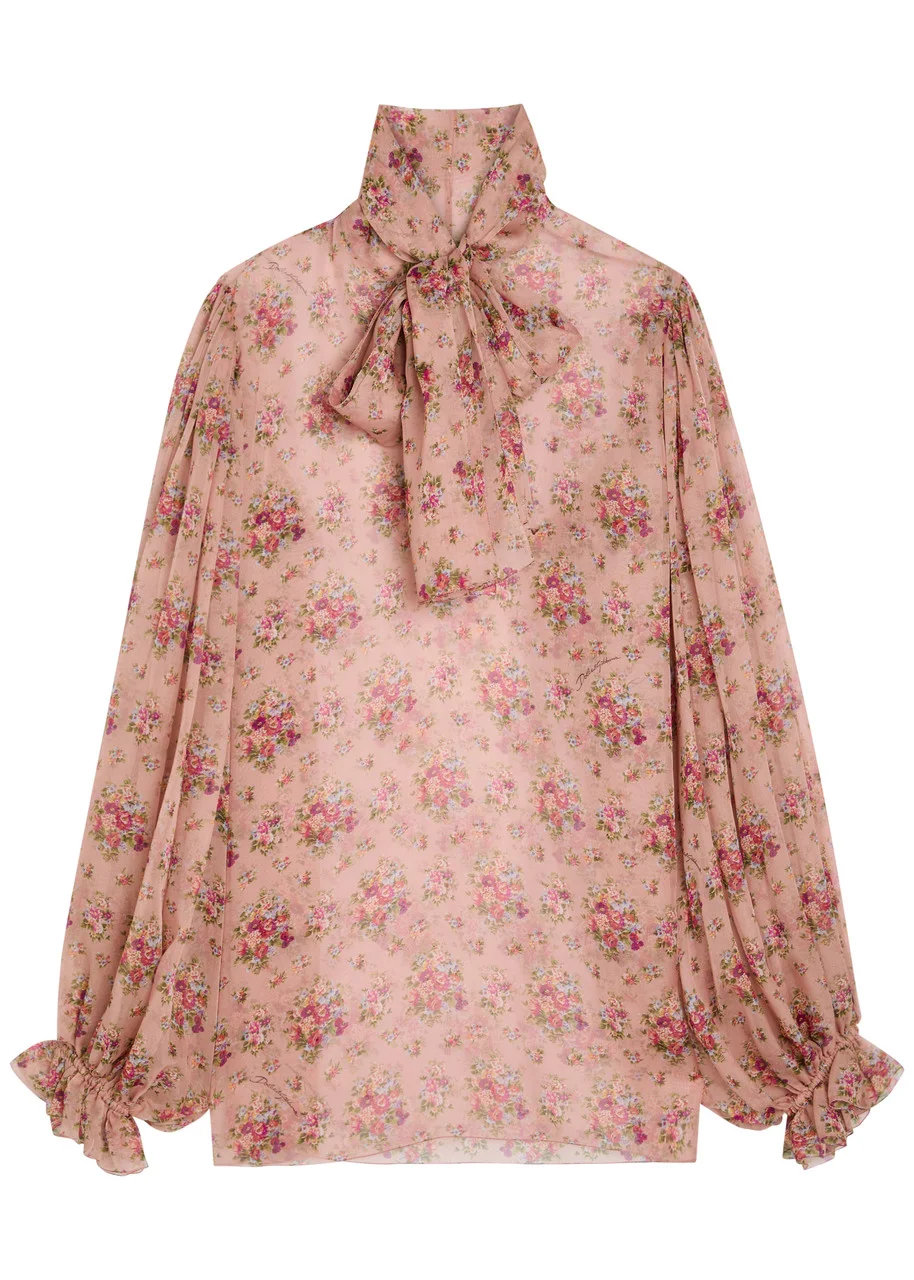 Dolce & Gabbana Floral-print Silk Blouse - 1