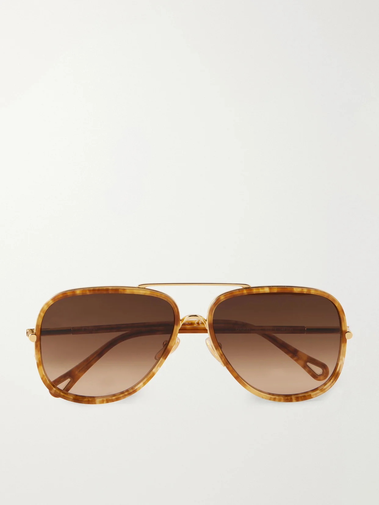 Tubolar Aviator-frame Acetate Sunglasses - 1