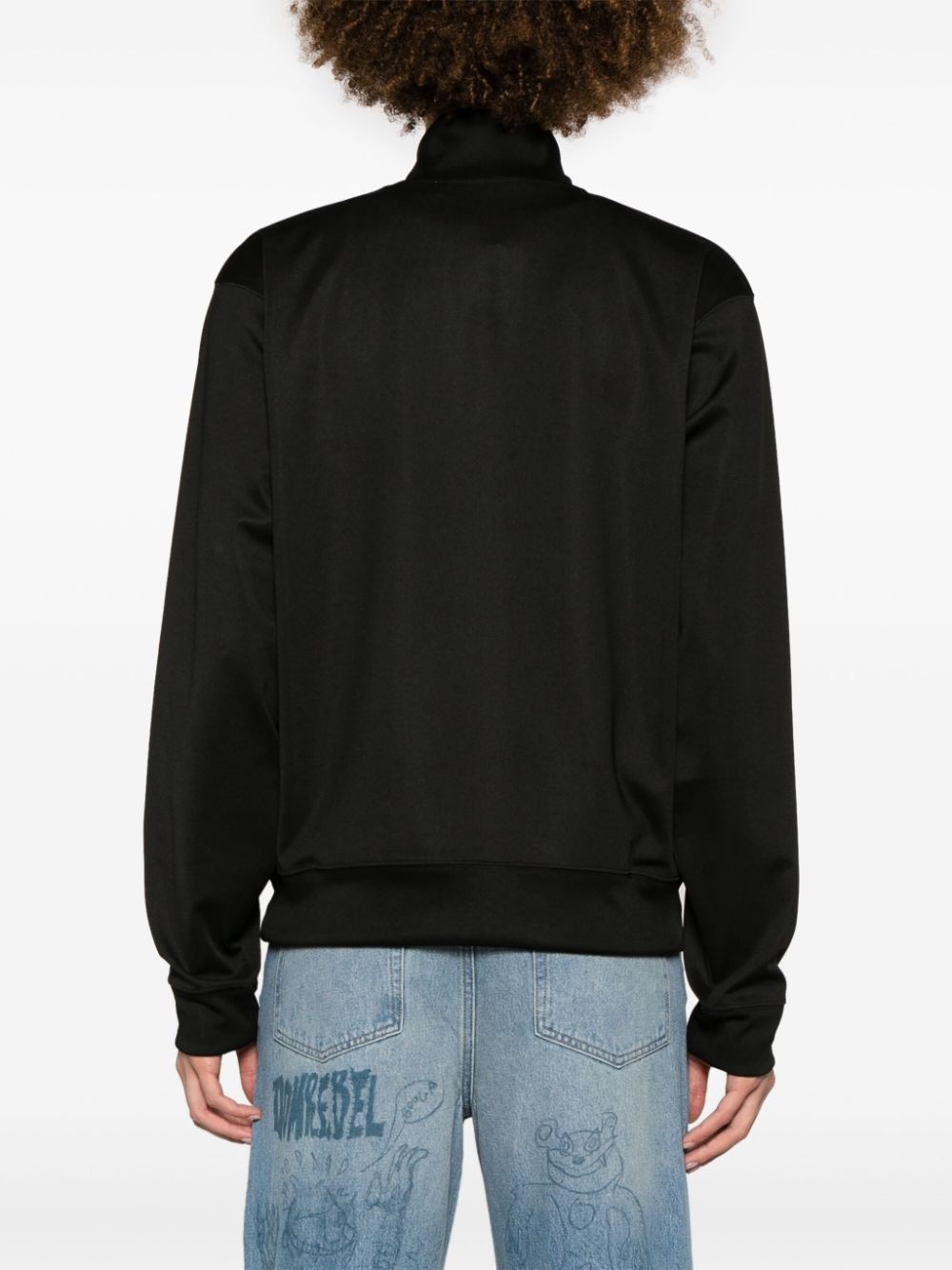 logo-patch zip-up sweatshirt - 4