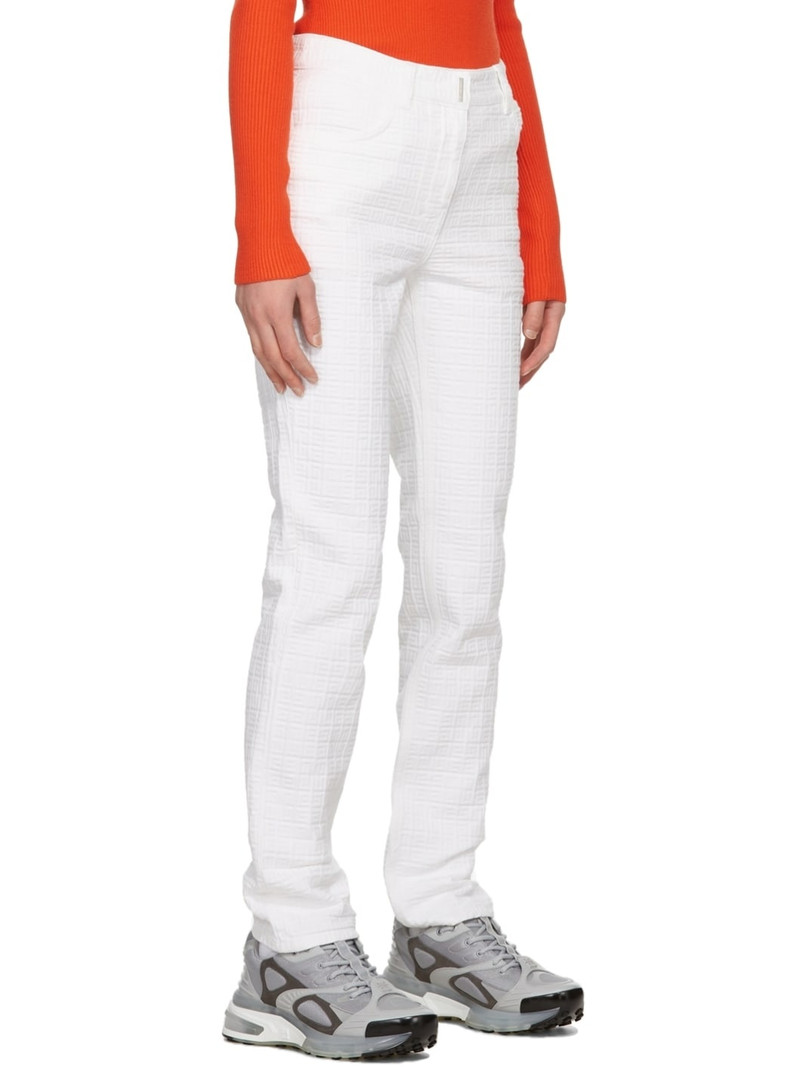 White Monogram Jeans 2