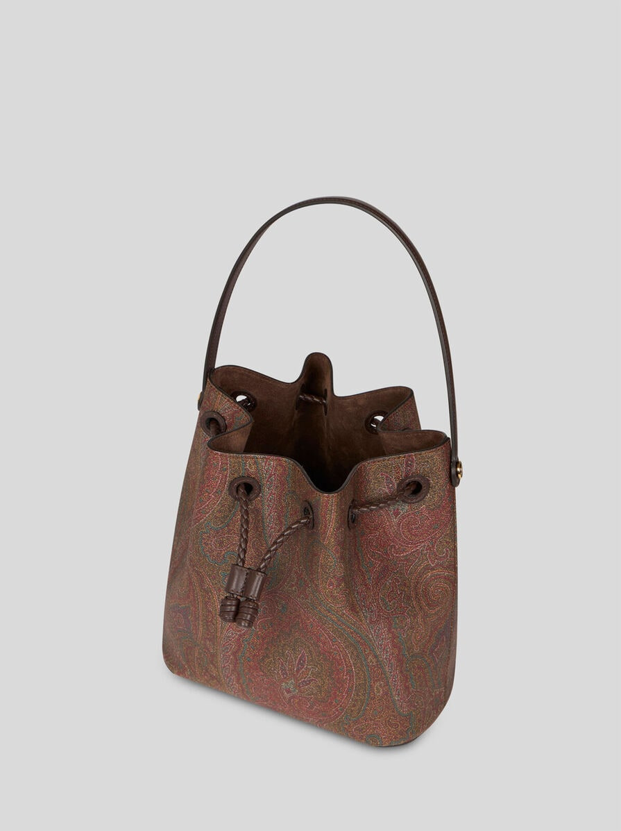 SMALL PAISLEY BUCKET BAG - 5