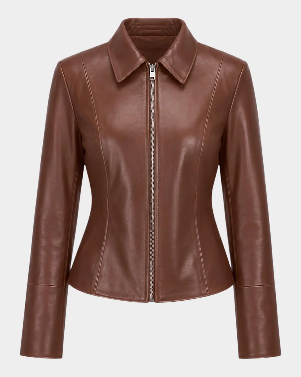 Oceana Fitted Leather Jacket - 1