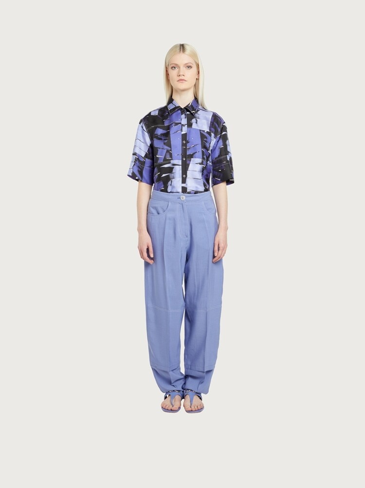 PALM PRINT SHORT SLEEVED SHIRT - 4
