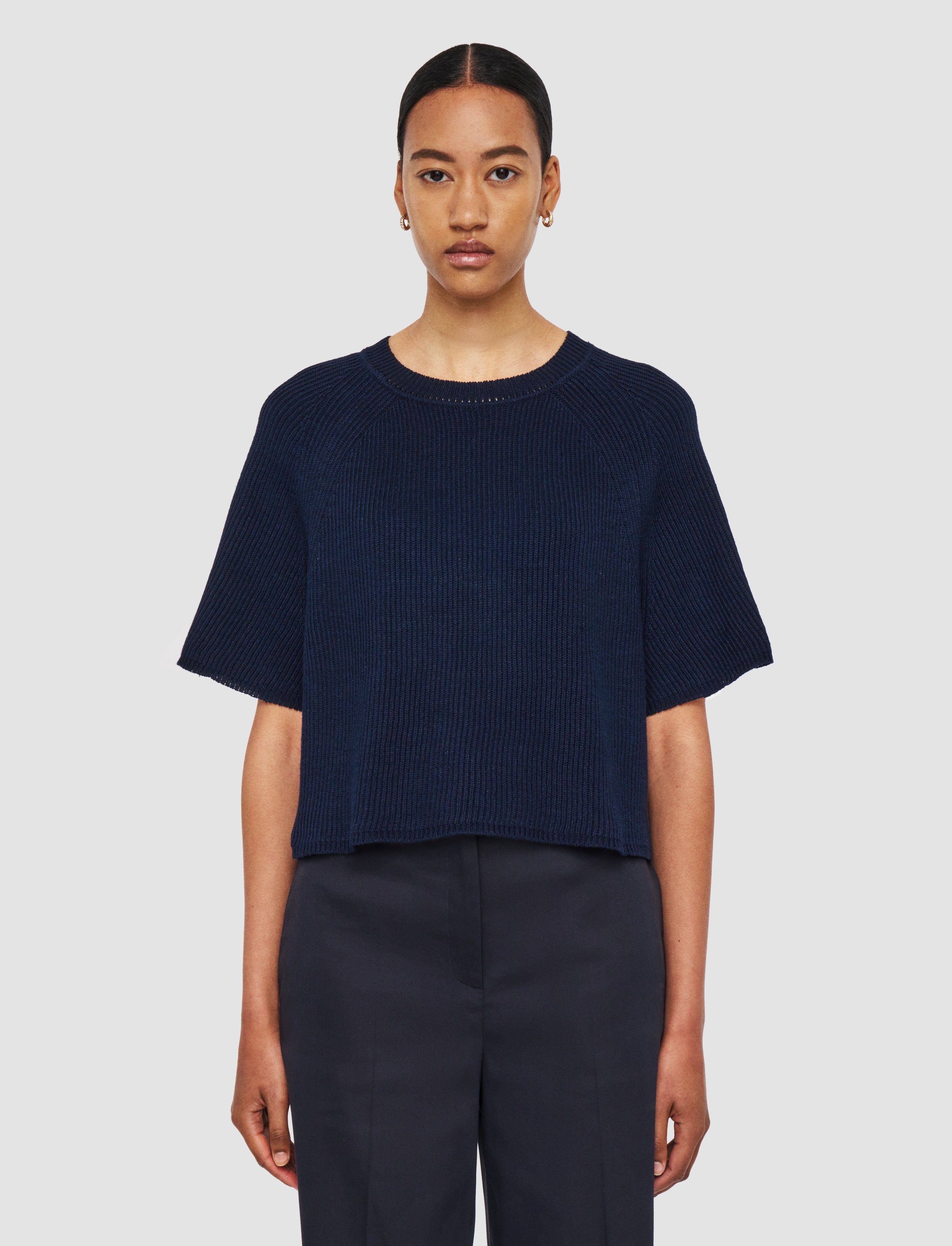 Linen Blend Knit Top - 3