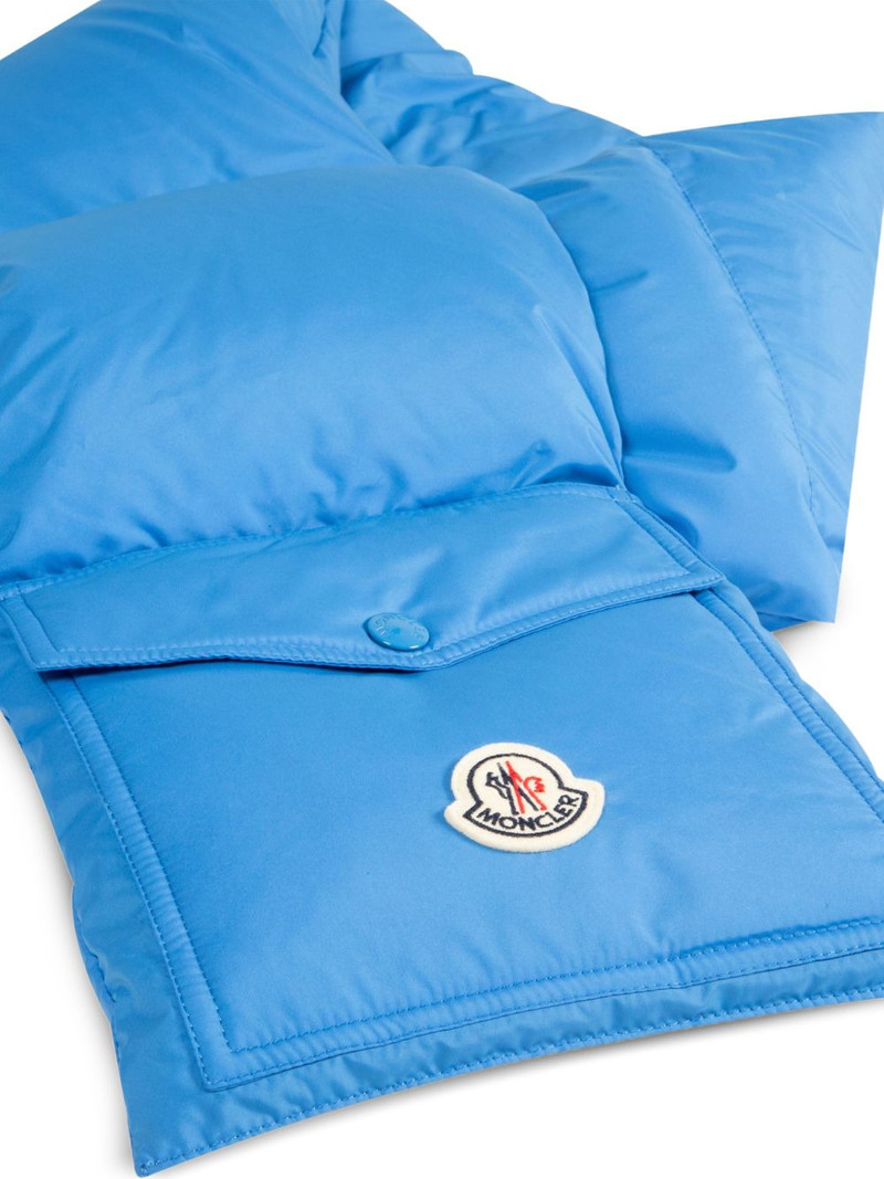Moncler logo-patch scarf outlook